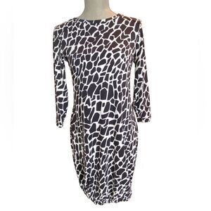 BARBARA GERWIT ANIMAL PRINT JERSEY BUBBLE DRESS (0889)